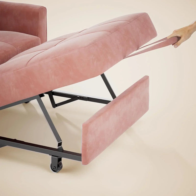 Sofa Bed Chair 3-in-1 Convertible Pullout Single Sleeper Chair Bed Spacious Multifunctional Sofa
