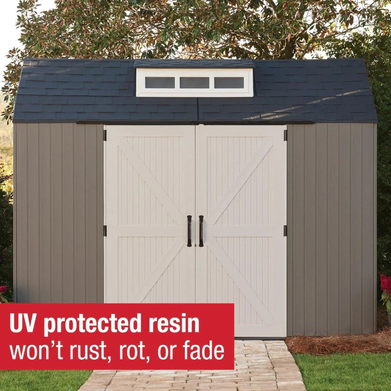 Rubbermaid Resin Outdoor Storage Shed With Floor