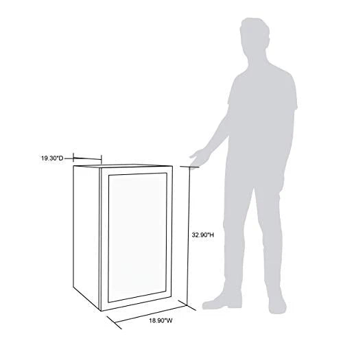 NewAir Beverage Refrigerator Cooler, 126 Cans Free Standing With Right Hinge Glass Door