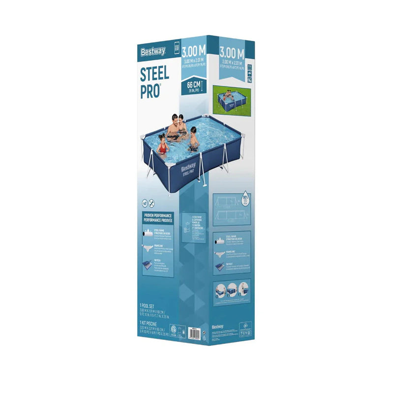 Rust-Resistant Steel Frame Swimming Pool With Filter Pump, Bestway