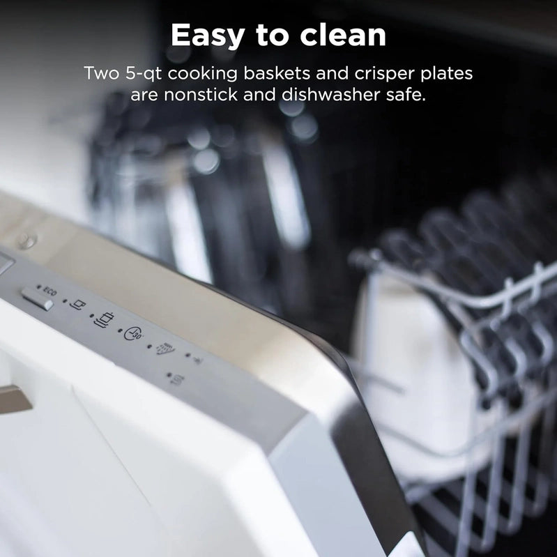Ninja Foodi 10QT 6-in-1 DualZone Smart XL Air Fryer, 2 Independent 5QT Baskets, Smart Cook Thermometer, Match Cook, Smart Finish, Air Fry, DZ550