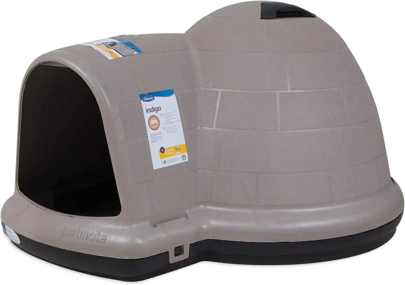 Petmate Indigo Dog House, Igloo Dog House, Made In USA With 90% Recycled Materials