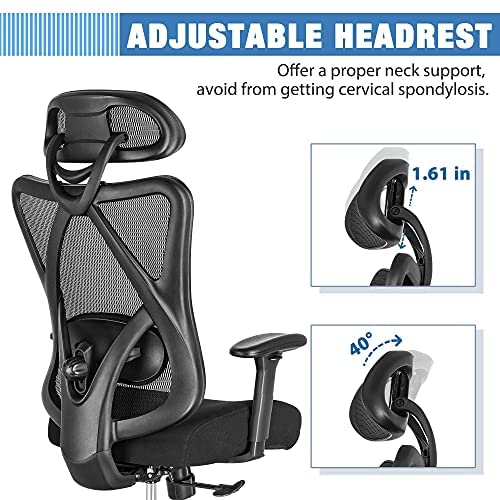 Sunnow Ergonomic Office Chair, Mesh Computer Desk Chair, High Back Executive Task Chair