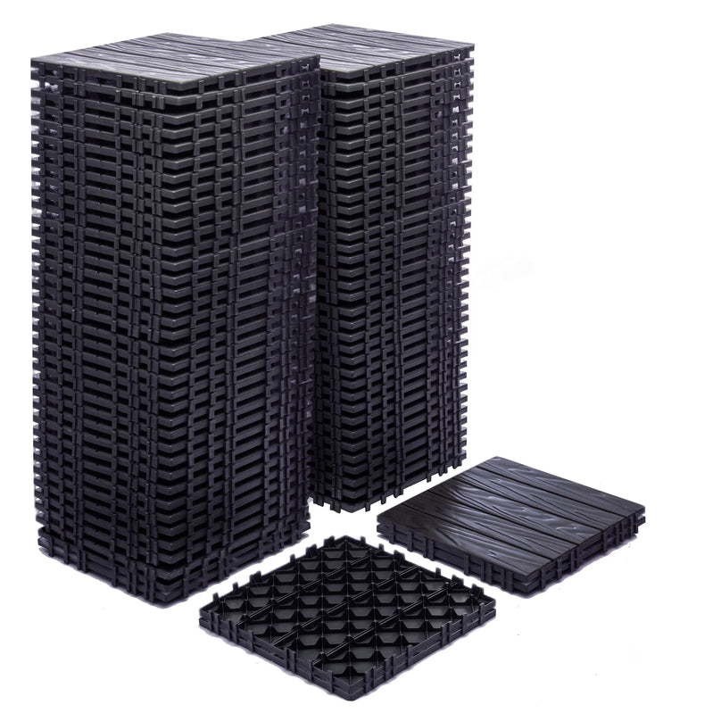 76-Pack Plastic Interlocking Deck Tiles, 68.80 Sq. Ft. Outdoor Plastic Flooring Super Durable And Waterproof All-Weather Indoor/Outdoor