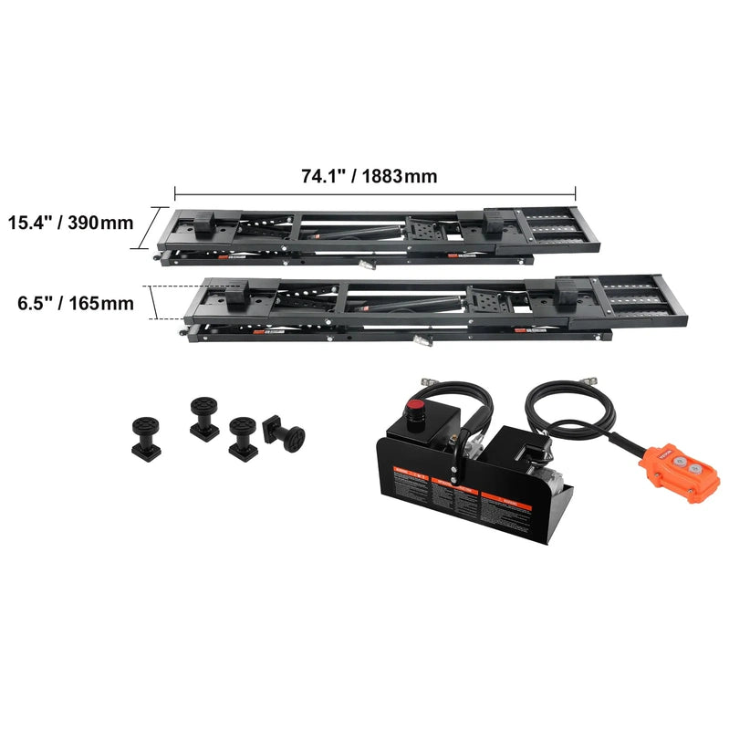 Portable Car Lift 5000 Lbs Automatic Car Lift System Jack For Home Garage