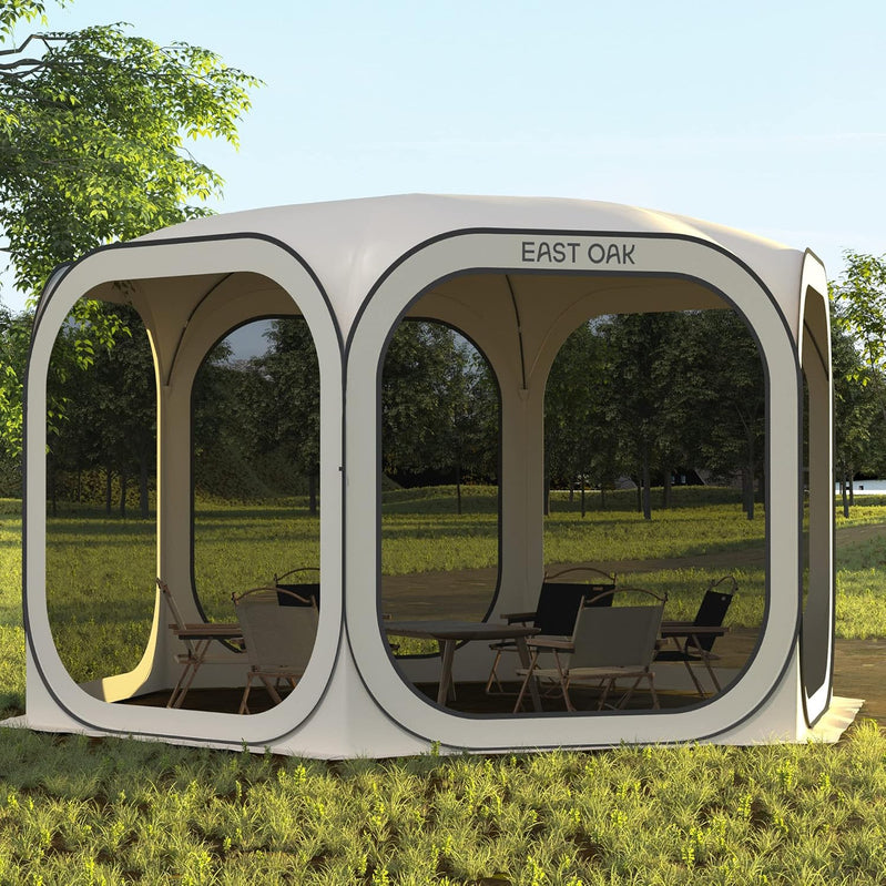 East Oak Screen House Tent Pop-Up Portable Screen Room Canopy Instant Screen Tent 10 x 10 Ft
