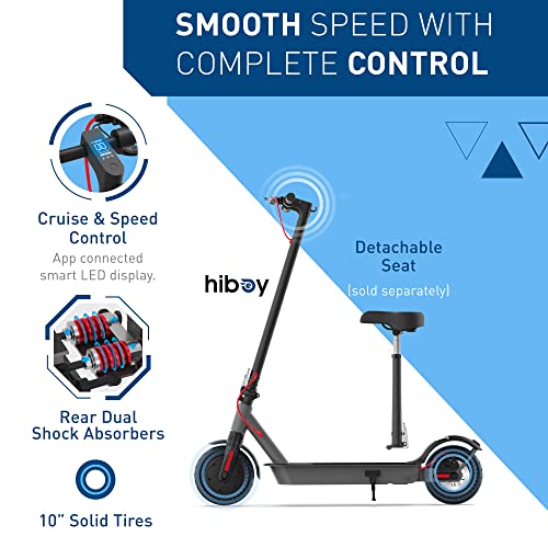 Hiboy S2 Pro Folding Electric Scooter, 500W Motor, 10 In. Solid Tires