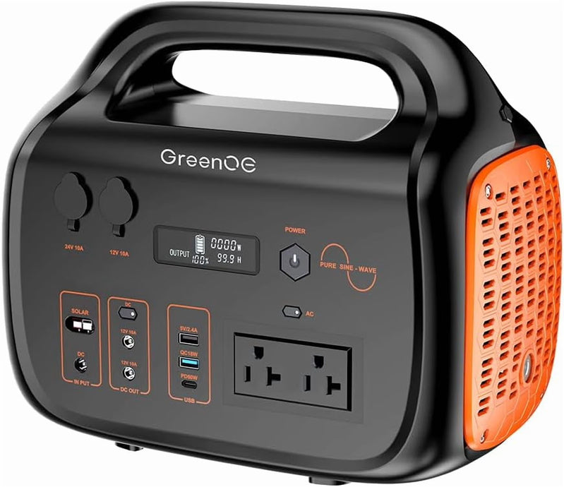 GreenOE Portable Power Station 1000W 1024Wh Solar Powered Generator With 100W Solar Panel