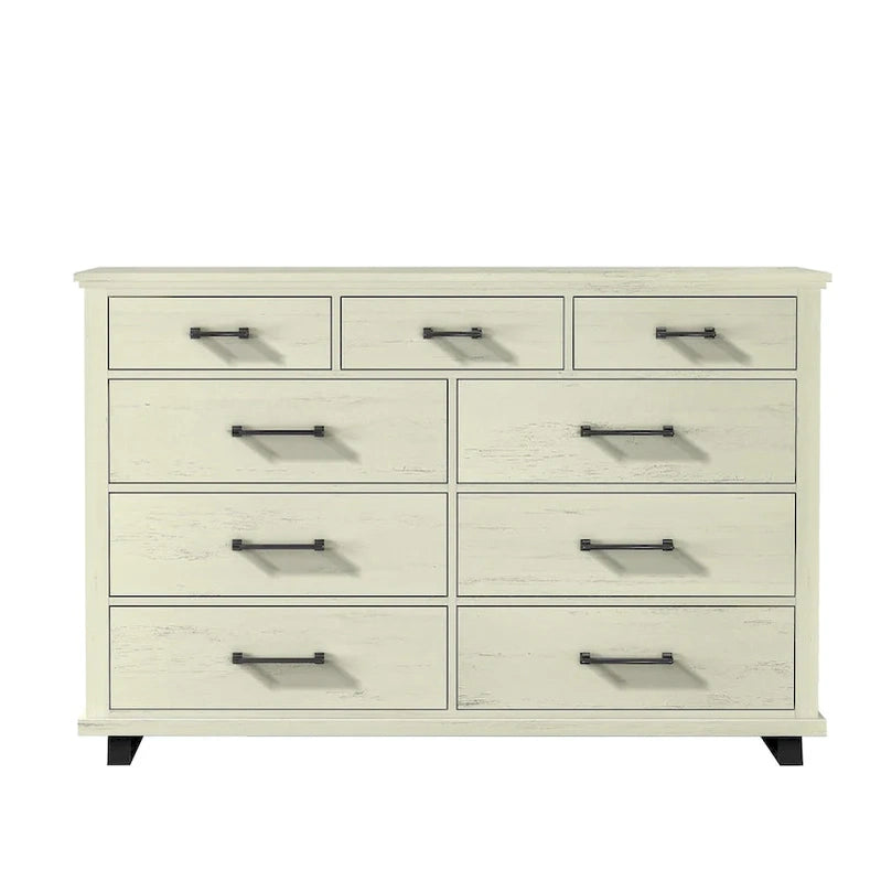 Farmhouse 4-Piece Bedroom Set, 2 Nightstand, 1 Chest And 1 Dresser
