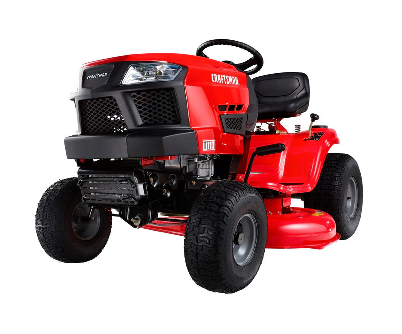 Craftsman T110 42-in Riding Lawn Mower, 17.5 HP Briggs And Stratton Engine, 7-Speed Transmission, Model 13AN77XS093