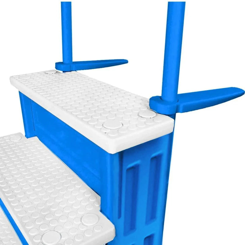 Select Anti-Slip in-Pool Steps, Gray, For Above Ground Swimming Pools, Can Mount To Decks 48 In. To 54 In. H, Safety Stairs Capacity Up To 300 Lbs