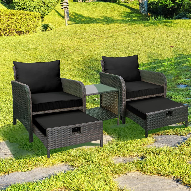 Leveleve Balcony Furniture 5 Piece Patio Conversation Set