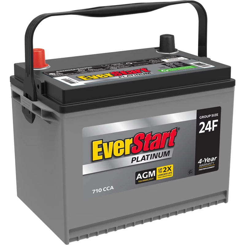 EverStart Platinum AGM Automotive Battery, Model 24F, 12 Volts, 750 CCA, Made In The USA