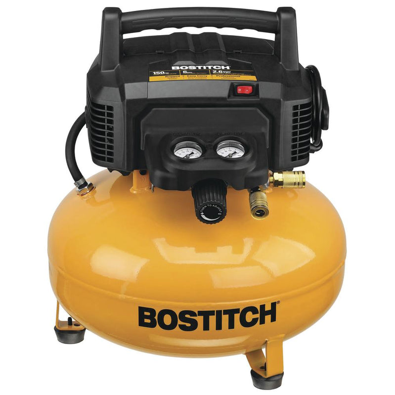 Bostitch 6-Gallon 150 PSI Portable Electric Air Compressor With 2-Tool Combo Kit