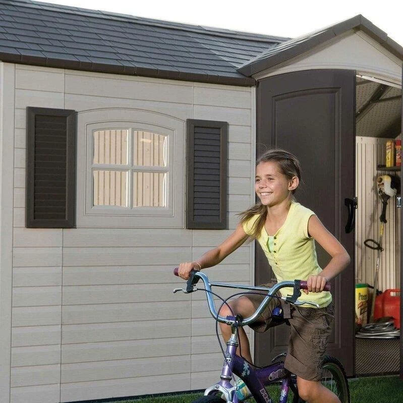 Side Entrance, 4.57 M W x 2.44 M D, Plastic Tool Shed