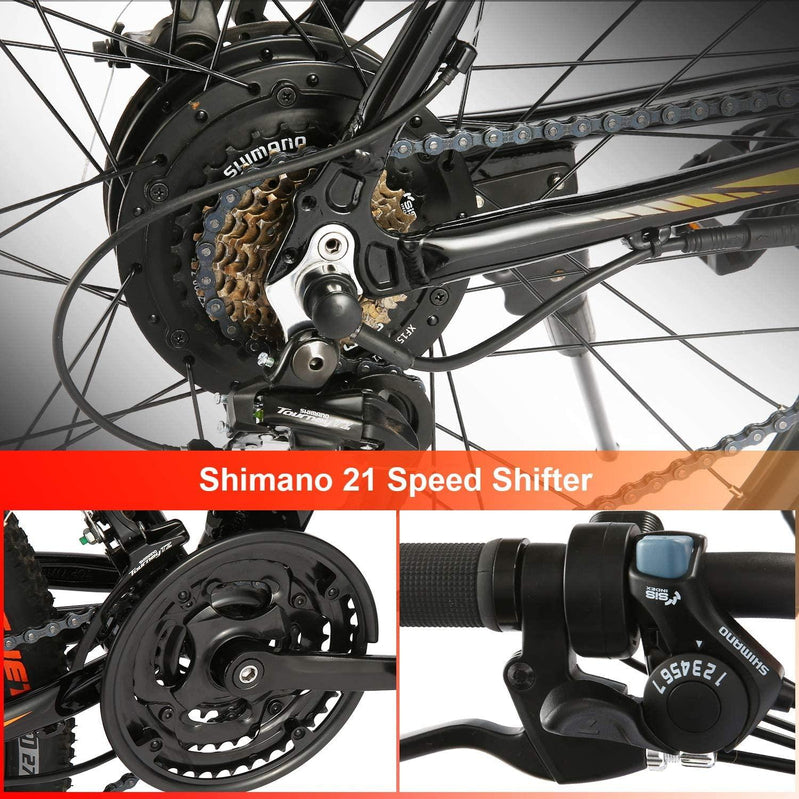 Ancheer Electric Bike Electric Mountain Bike 350W Ebike 26 Electric Bicycle, 20MPH Adults Ebike With Removable 7.8/10.4Ah Battery