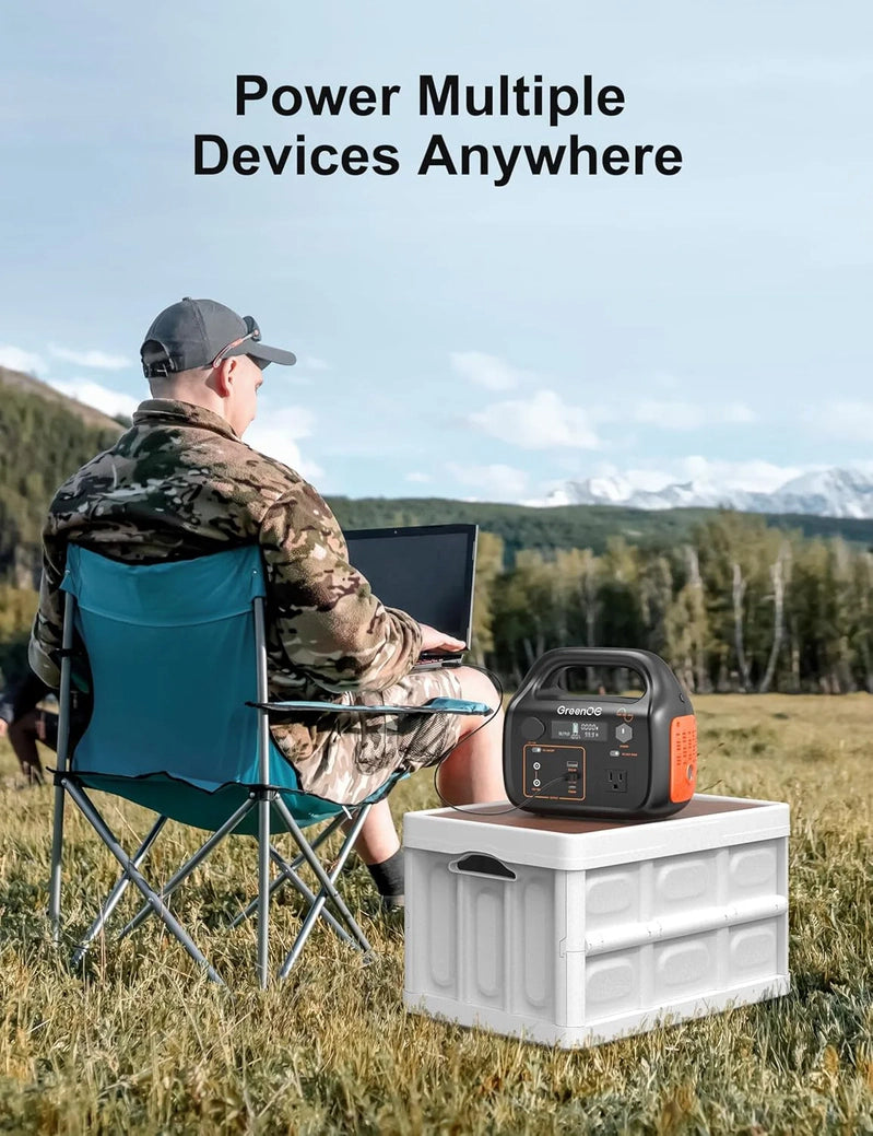 GreenOE Portable Power Station 1000W 1024Wh Solar Powered Generator With 100W Solar Panel