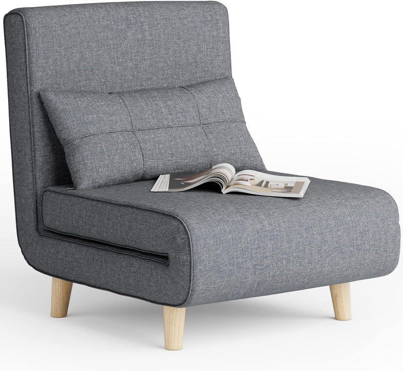 3-in-1 Sleeper Chair Bed Convertible Chair Bed Futon Sofa With Adjustable Backrest