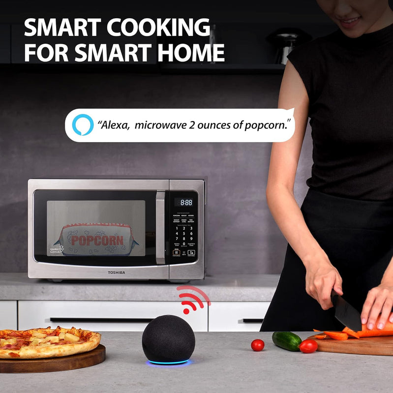 Toshiba 4-in-1 ML-EC42P, SS Countertop Microwave Oven, Smart Sensor, Convection, Air Fryer Combo, Mute Function