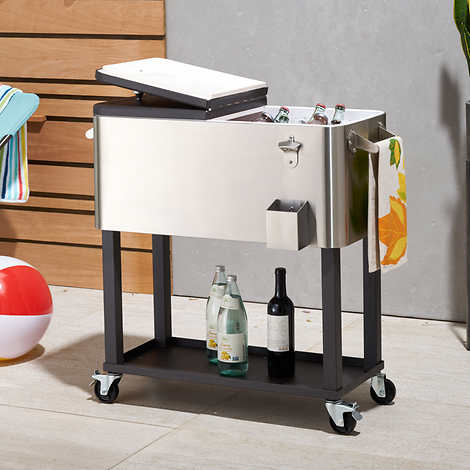 Trinity Stainless Steel Cooler With Cover, 100 Quart