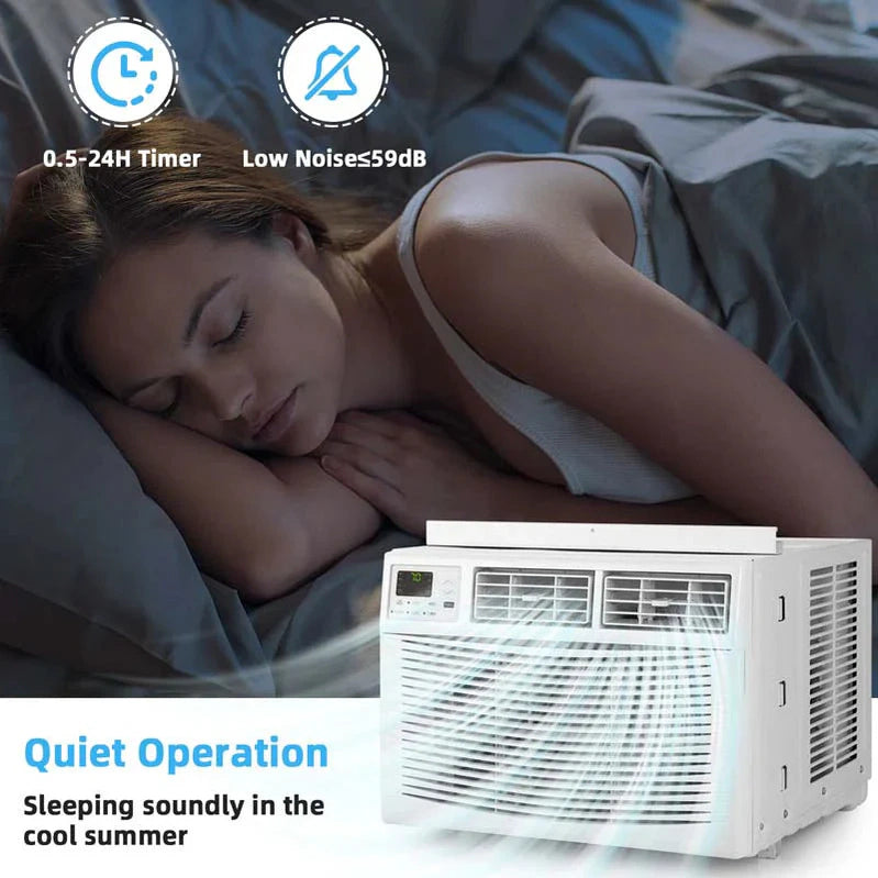10000 Btu Quiet Window Air Conditioner With Remote Amp Eco Mode Energy Star Certified 3-in-1 Window Ac Unit With Dehumidifier