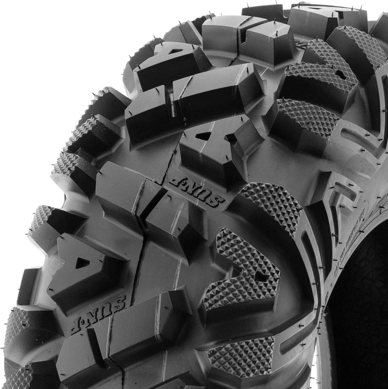 Set Of 4 ATV UTV All-Terrain Tires 25x8-12 Front And 25x10-12 Rear, 6 Pr, Tubeless A033