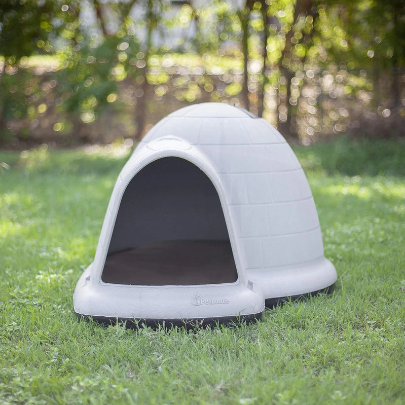 Petmate Indigo Dog House, Igloo Dog House, Made In USA With 90% Recycled Materials
