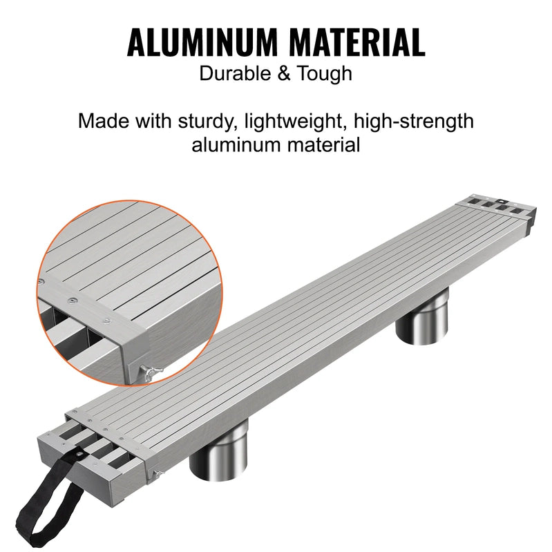 Vevor Telescoping Aluminum Work Plank, 8-13 Ft. 500lbs Capacity, 12.5 In. Width Aluminum Scaffold Plank