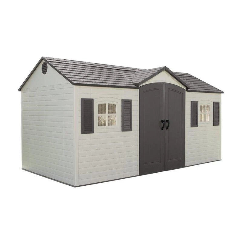 Side Entrance, 4.57 M W x 2.44 M D, Plastic Tool Shed