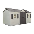 Side Entrance, 4.57 M W x 2.44 M D, Plastic Tool Shed