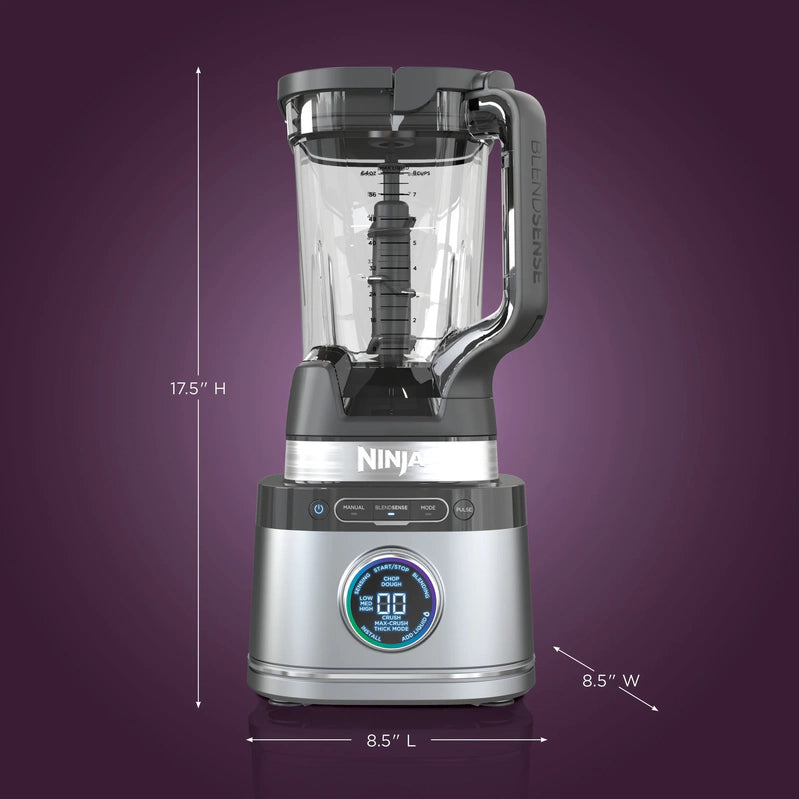 Ninja Detect Kitchen System Power Blender Plus Processor With Blend Sense Technology, Silver, TB400