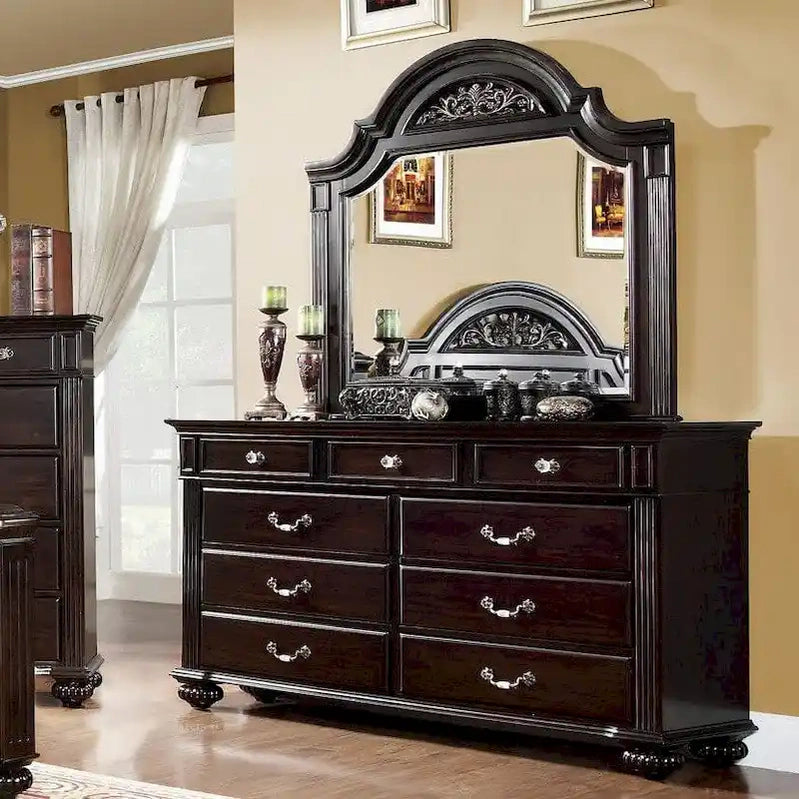 Vame Traditional 2-piece 9-Drawer Dresser And Mirror Set By Furniture Of America