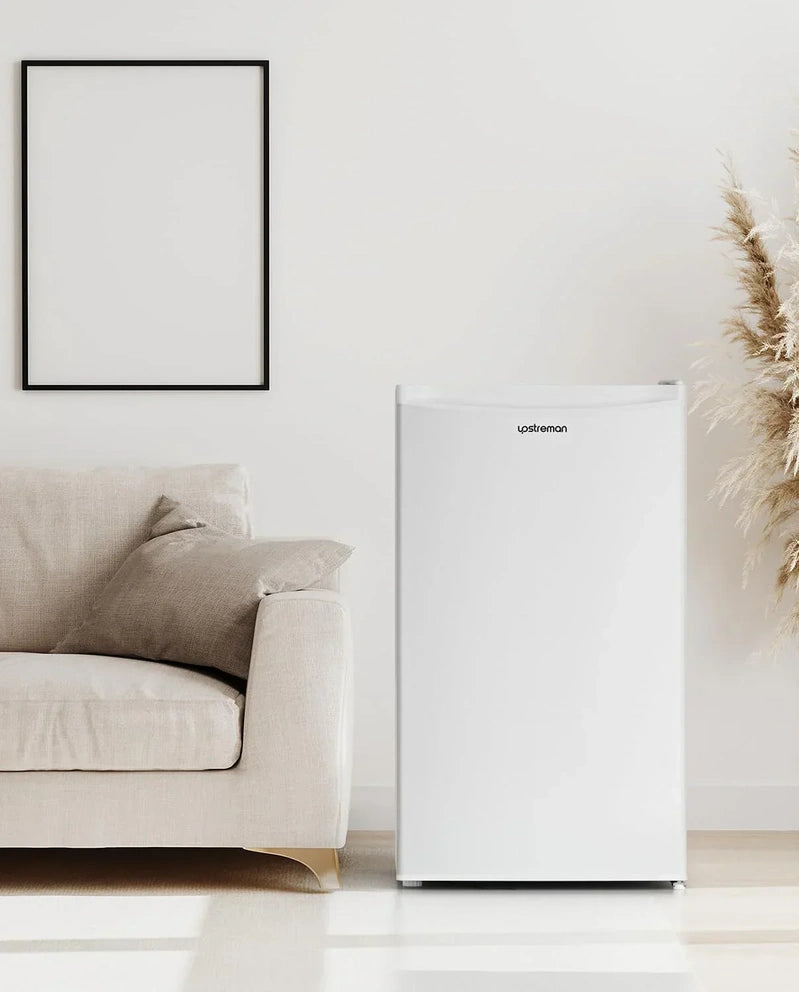 Upstreman 3.2 Cu. Ft. Mini Fridge Freezer Single Door Fridge Dorm Fridge Adjustable Thermostat