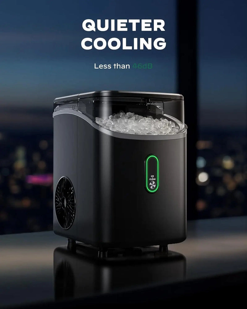 Silonn Nugget Ice Maker Countertop, Pebble Ice Maker With Soft Chewable Ice, One-Click Operation Ice Machine With Self-Cleaning