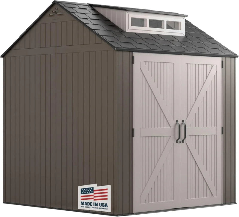Rubbermaid Resin Outdoor Storage Shed With Floor