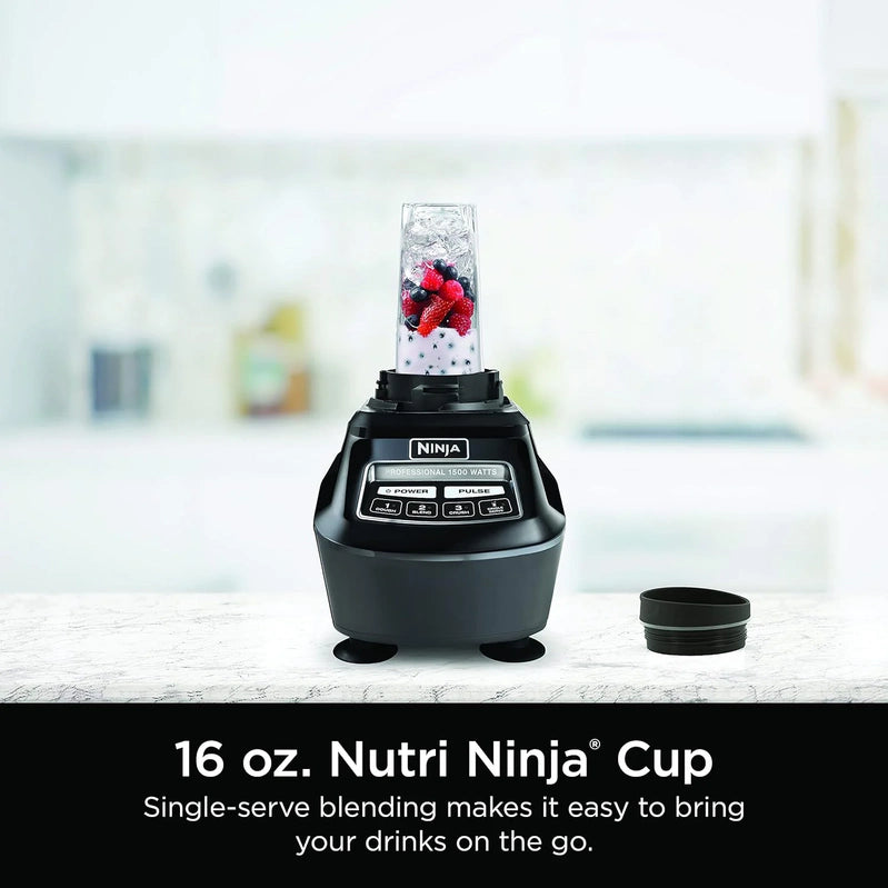 Ninja Mega Kitchen System, 1500-Watt, 72-Ounce Full-Size Blender And 8-Cup Food Processor With 2 16-Ounce To-Go Cups