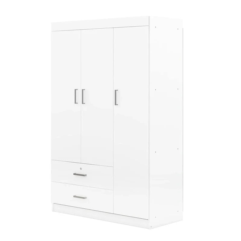 3-Door Wardrobe With 2 Drawers