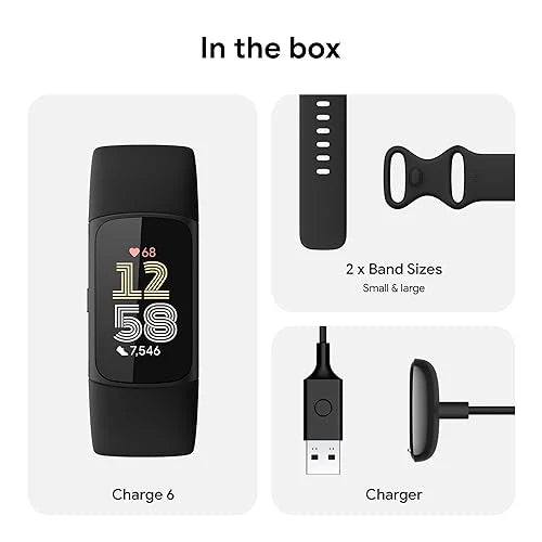 Fitbit Charge 6 Fitness Tracker With Google Apps