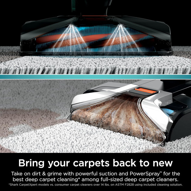 Shark CarpetXpert EX201 Carpet Cleaner, Cyan, Deep Cleaning With StainStriker, For Pets, Includes Spot And Stain Remover Tools