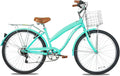 Weize Beach Cruiser Bike 26 In. Commuter Bicycle For Adult Men And Women 7-Speed/High-Carbon