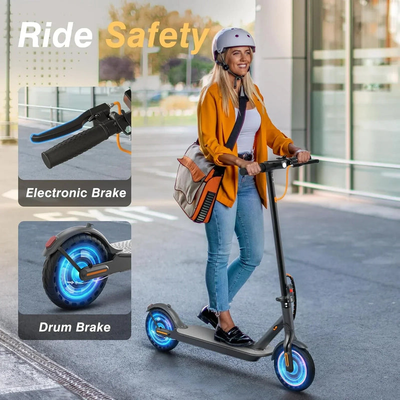 Electric Scooter 350W/500W Motor Top Speed 19/22 Mph Max 16/23/28Miles Ranges Foldable E Scooter