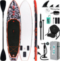 FunWater Inflatable Stand Up Paddle Board With Premium Sup Paddle Accessories, Non-Slip EVA Deck, 11'/10'6' Paddle
