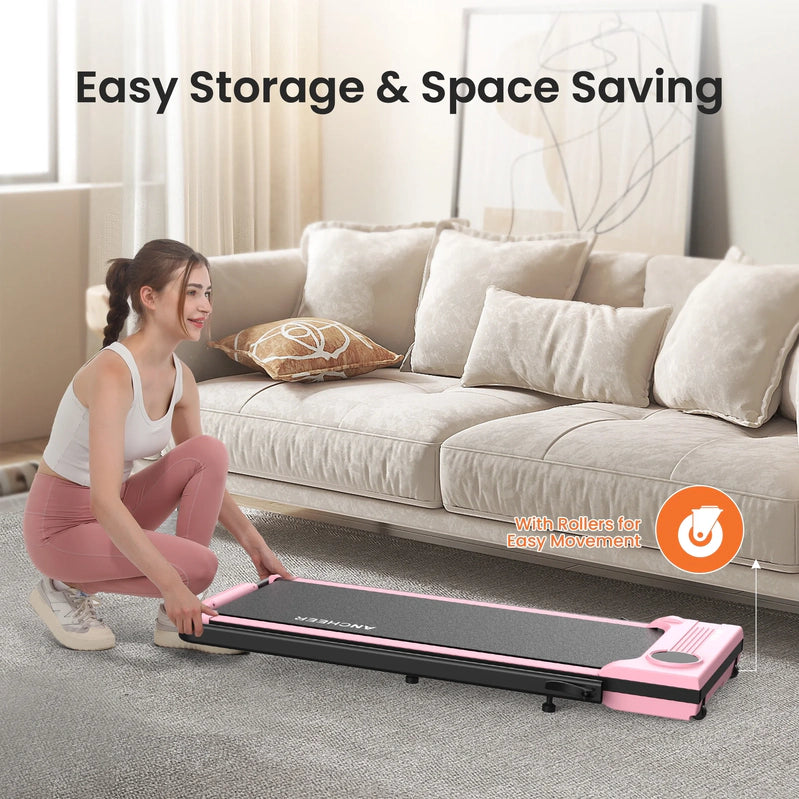 Ancheer Portable Folding Walking Pad 300lb, 7.5 MPH Under Desk Treadmill With Remote Control And LED Display