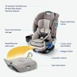 4Ever Dlx 4-in-1 Child Car Seat, Charlie, Car Seat For Babies And Toddlers, 10 Years Of Use, Rear-Facing, Forward-Facing And Booster Seat, Safe
