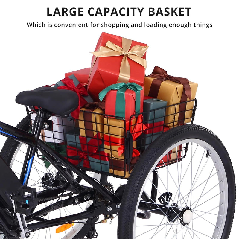 Garvee 3 Wheel Electric Bicycle For Men Women, 350W Motor Electric Tricycle For Adults