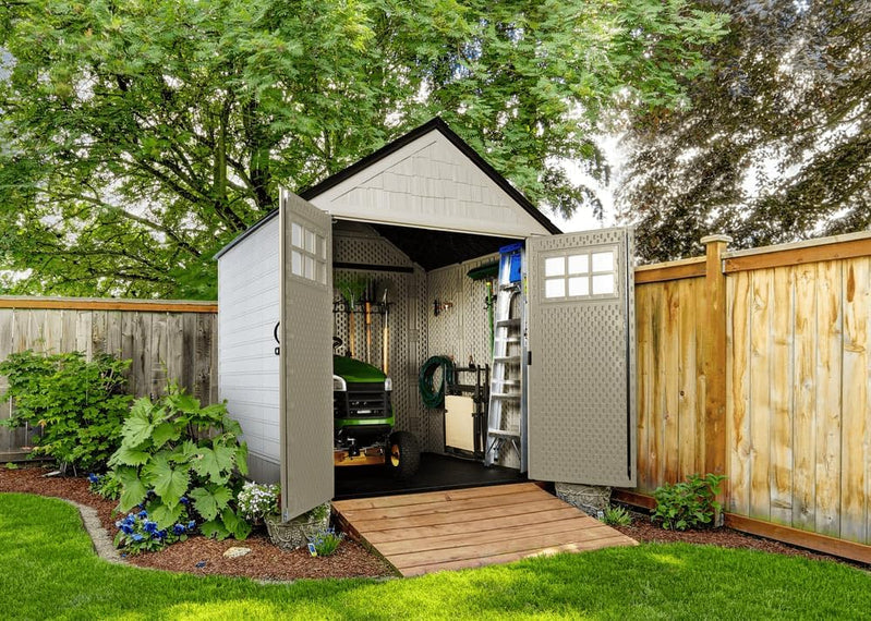 Rubbermaid Resin Outdoor Storage Shed With Floor
