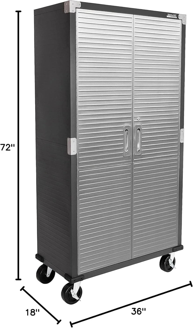 Seville Classics UltraHD Steel Storage Cabinet, 36 In.W x 18 In.D x 72 In.H