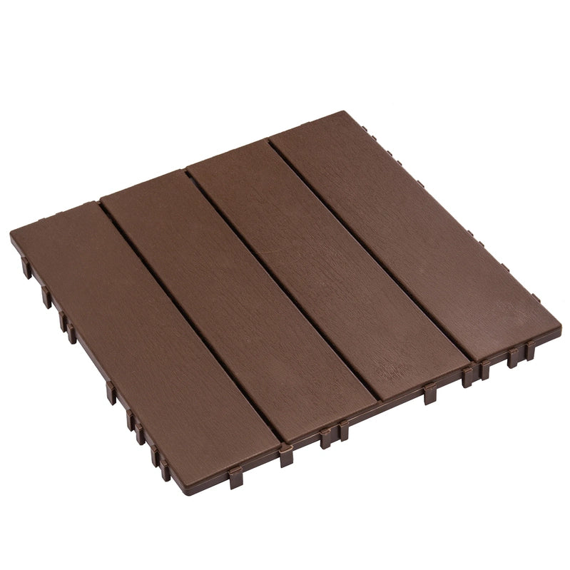 76-Pack Plastic Interlocking Deck Tiles, 68.80 Sq. Ft. Outdoor Plastic Flooring Super Durable And Waterproof All-Weather Indoor/Outdoor