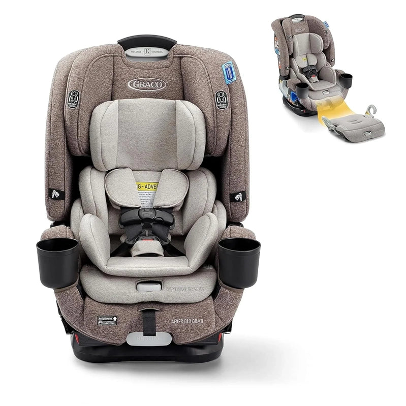 4Ever Dlx 4-in-1 Child Car Seat, Charlie, Car Seat For Babies And Toddlers, 10 Years Of Use, Rear-Facing, Forward-Facing And Booster Seat, Safe