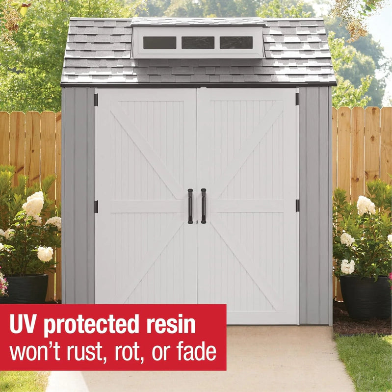 Rubbermaid Resin Outdoor Storage Shed With Floor